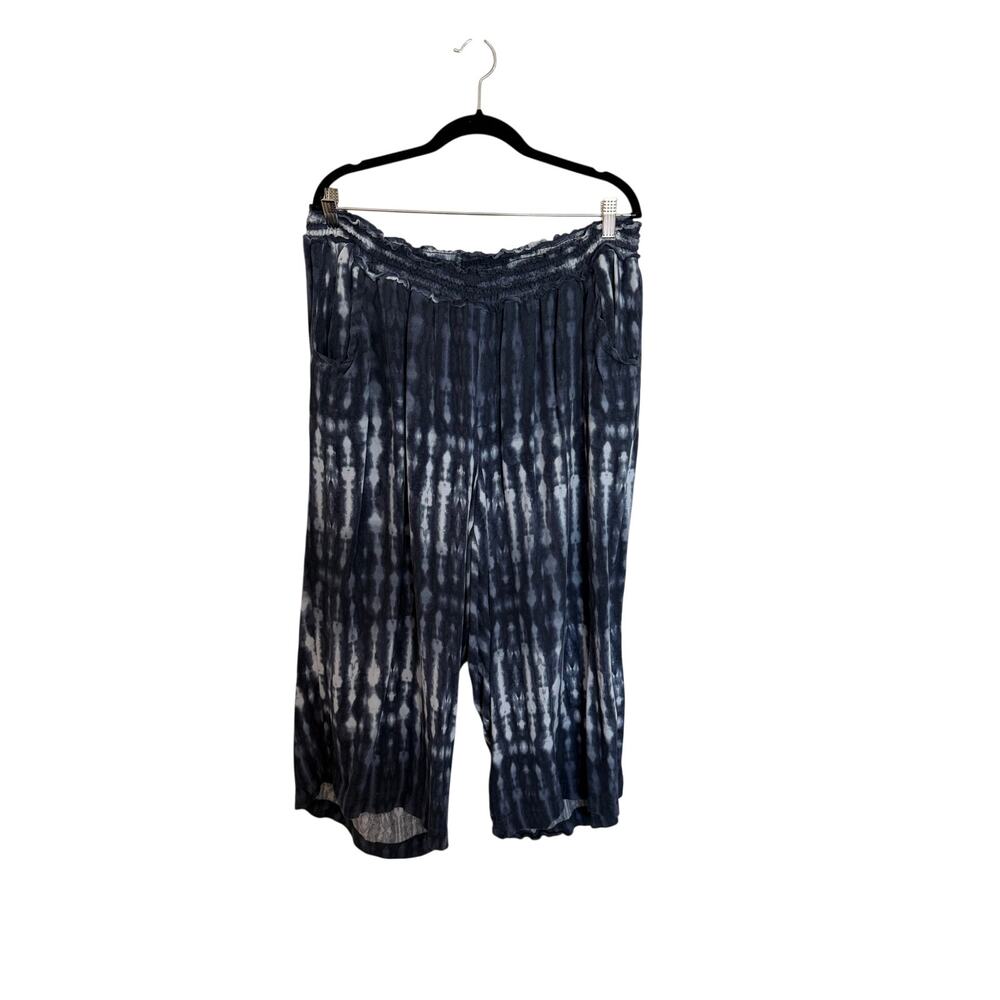 Democracy 1X Wide Leg Tie Dye Cropped Lounge Beach Pants
